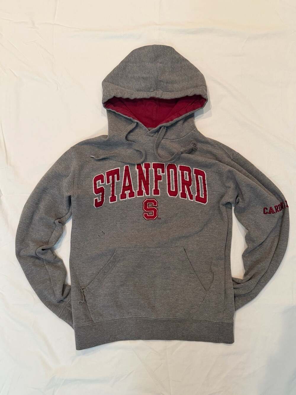 Stanford University Cardinal Pullover Hoodie Sweatshirt Gray
